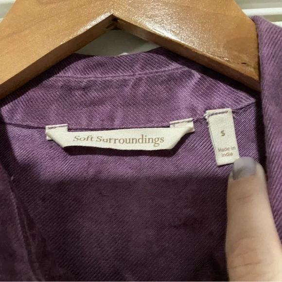 Soft Surroundings purple boho slip longline tunic shift dress‎ size small - Picture 4 of 7